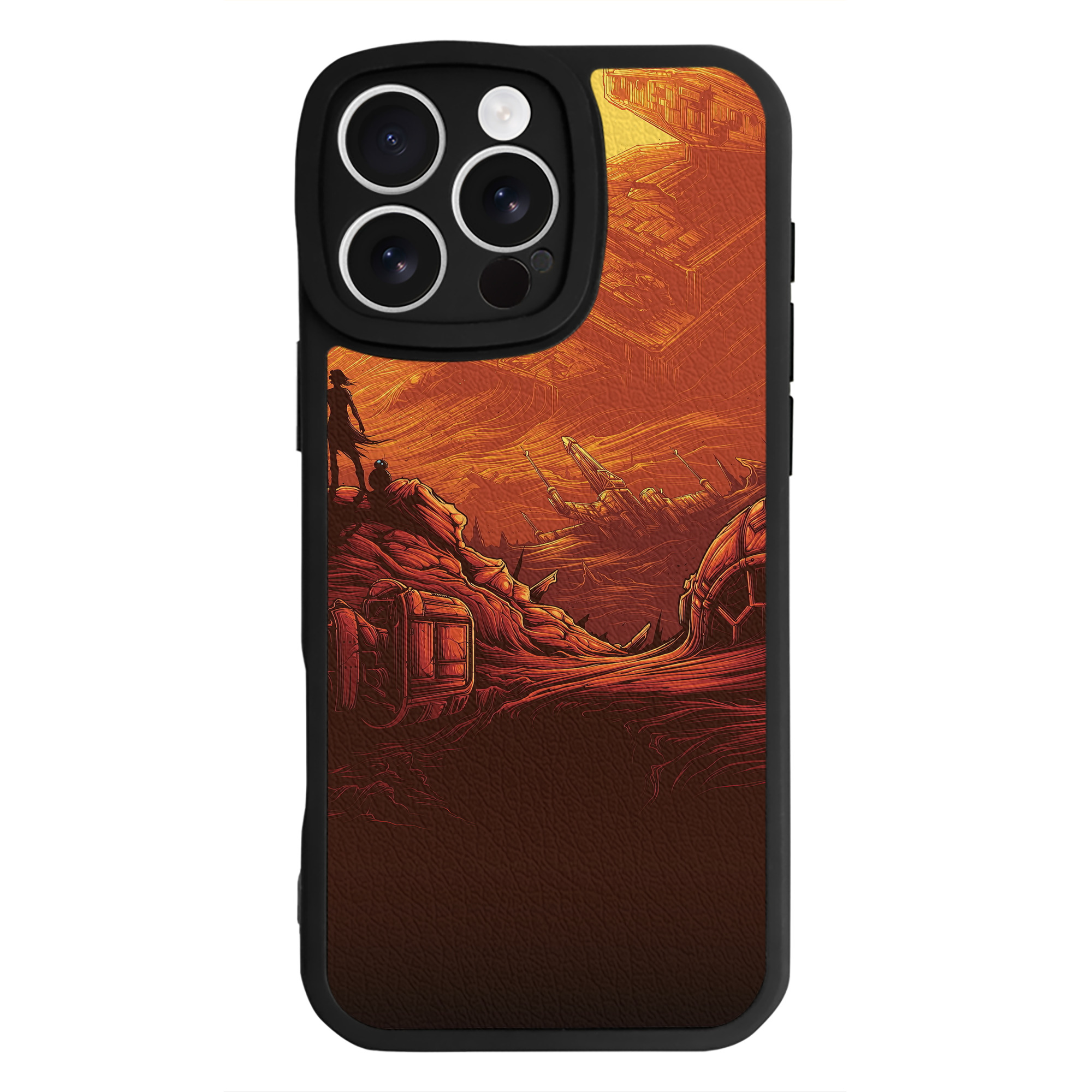 （画像用） スター・ウォーズ Star Wars 【iPhone 16シリーズ対応】シリコンスマホケース（レザー調） 材質：シリコン